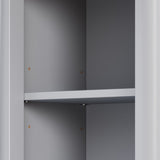 Tall Bathroom Storage Cabinet With Adjustable Shelves And 1 Drawer & Door