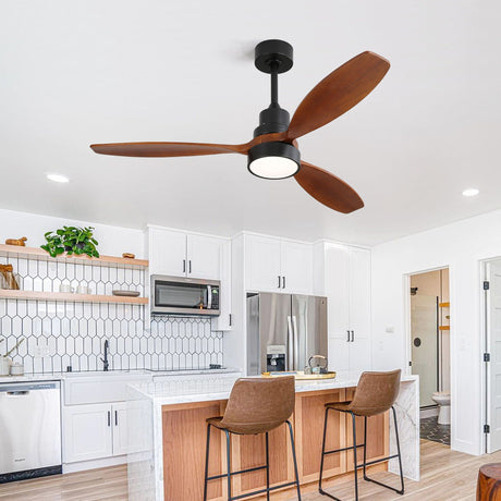 Ceiling Fan With Reversible DC Motor, LED Light & Remote Control HouseOfZazla