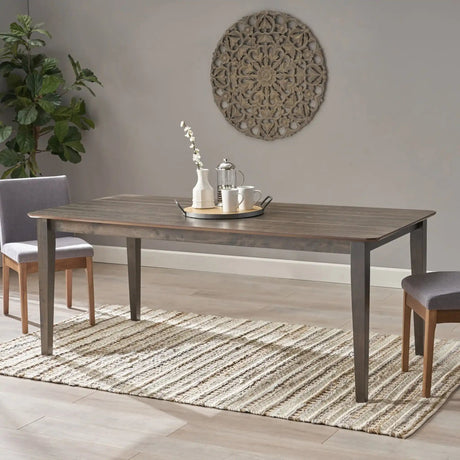 Farmhouse Charm Dining Table With Square Leg HouseOfZazla
