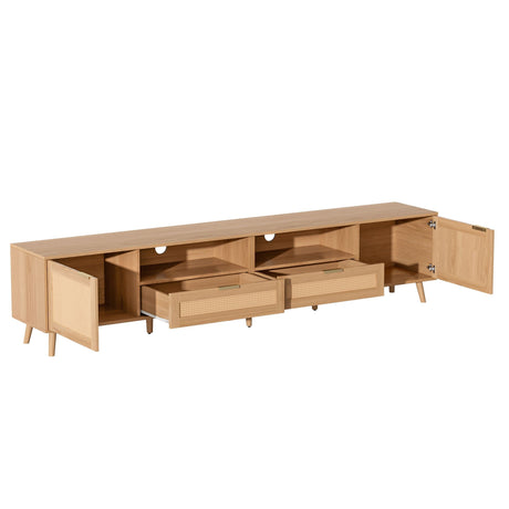 TV Stand Media Console With Cable Management HouseOfZazla