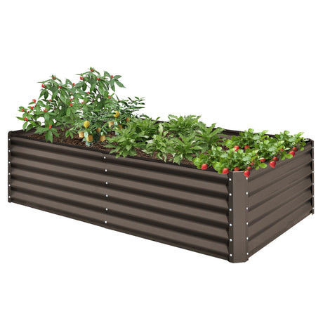 6x3x1.5ft Galvanized Raised Garden Bed HouseOfZazla