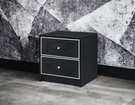 Modern Black Nightstand Table HouseOfZazla
