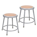 (2 Pack) OEF Furnishings Grey Shop Stool, 18”, No Assembly Required OEF Furnishings