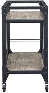 Jorgensen Serving Cart - Rustic Oak / Charcoal