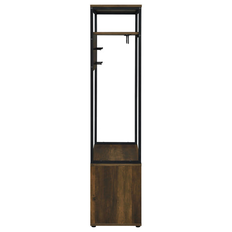 Flora - 2 Door Coat Rack Hall Tree Storage Bench And Multi Functional Storage - Natural HouseOfZazla