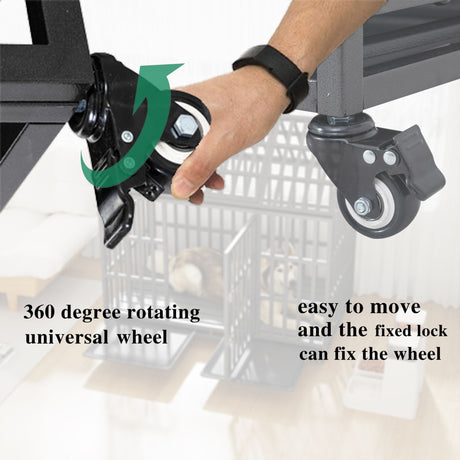 Heavy Duty Dog Crate Lockable Wheels HouseOfZazla
