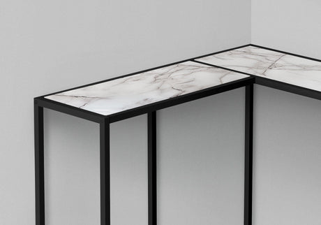 Corner Accent Console Table For Entryway, Unique L-Shaped Design HouseOfZazla