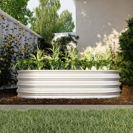 Heavy Duty Galvanized Raised Garden Bed Kit For Vegetables, Flowers & Herbs HouseOfZazla