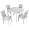 Dining Table Set With Crystal Decoration And Upholstered Chairs HouseOfZazla
