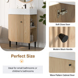 Bathroom Vanity, Combo Cabinet, Bathroom Storage Cabinet, Single Ceramic Sink