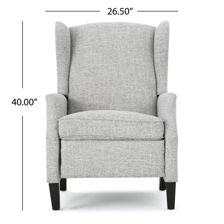 Westeros Wing Back Fabric Upholstered Recliner HouseOfZazla