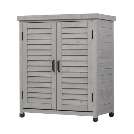 Potting Bench With Storage Cabinet And Metal Table Top For Outdoor HouseOfZazla