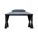 12'x16' Hardtop Gazebo with Resin Roof and Drainage Gutters