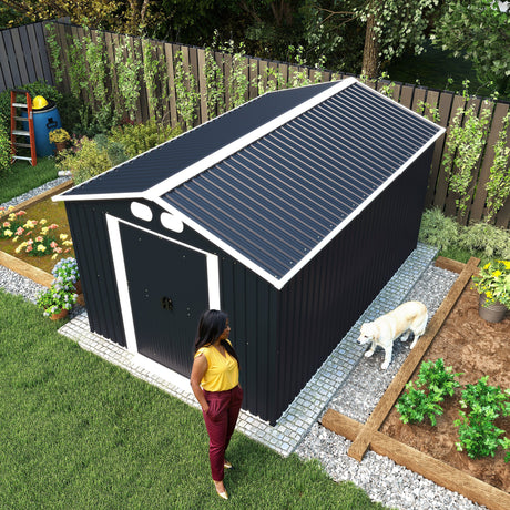 Campcraft 8x12 Ft Outdoor Metal Storage Shed HouseOfZazla