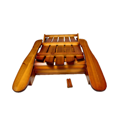 Foldable Solid Wood Adirondack Chair in Oak Finish HouseOfZazla