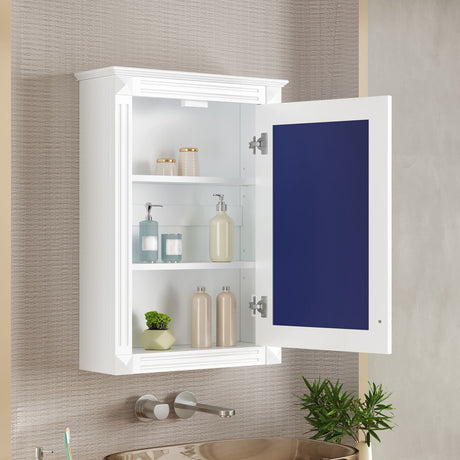 Wall Mounted Bathroom Storage Medicine Cabinet With Mirror HouseOfZazla
