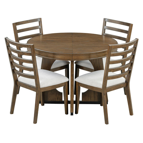 Round Dining Table Set For 4 With Chairs HouseOfZazla