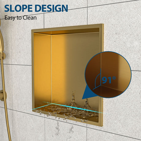Stainless Steel Shower Niche With Seamless Design For Bathroom Storage HouseOfZazla