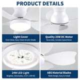 Low Profile Flush Mount Ceiling Fan With Light
