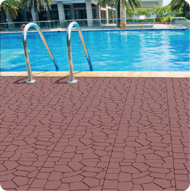 New Stone Texture 12" Patio Deck Tiles, 44pcs HouseOfZazla