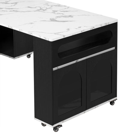 Extendable Dining Table With Folding Top, Rolling Kitchen Island With Drawers And Power Outlet HouseOfZazla