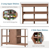 TOPMAX 66" Large Outdoor Farmhouse Wooden Potting Bench Table