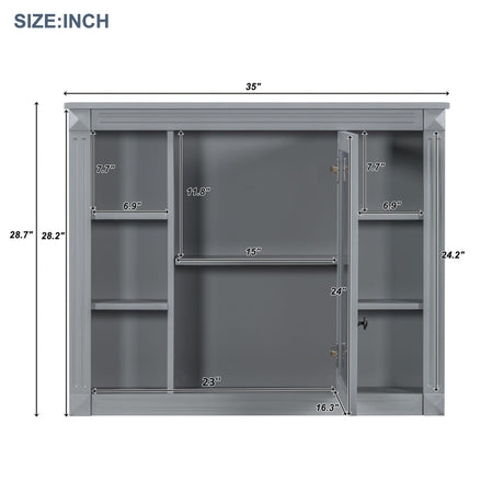 Wall Mounted Bathroom Storage Cabinet With Mirror HouseOfZazla