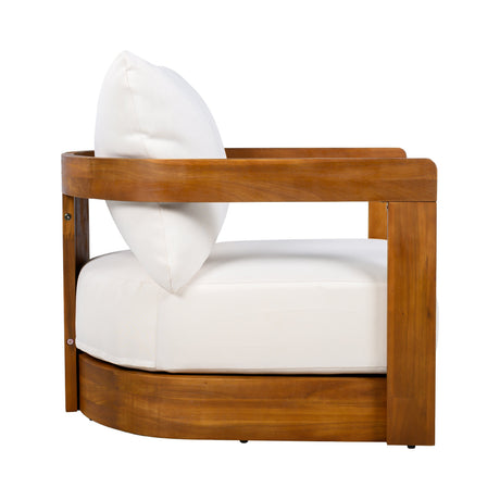 Premium Acacia Wood Outdoor Club Chair HouseOfZazla