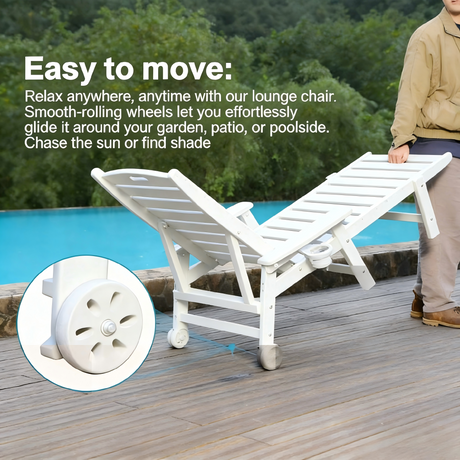 HDPE Chaise Lounge Chair Outdoor HouseOfZazla