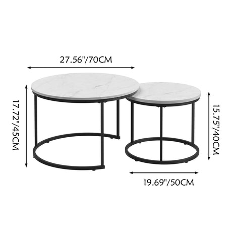 Round Nesting Coffee Table (Set of 2) HouseOfZazla