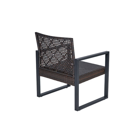 4 Piece Patio Furniture Set With Acacia Wood Table Top And Cushions HouseOfZazla