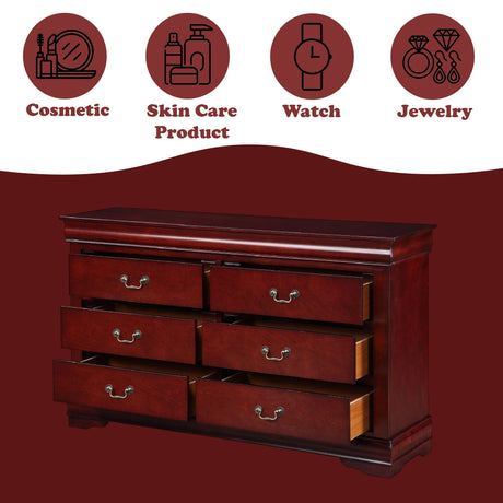 Louis Philippe - Bedroom Dresser, Sleek Design HouseOfZazla