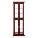 Lighted Curio Cabinet With Adjustable Shelves and Mirrored Back Panel HouseOfZazla