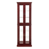 Lighted Curio Cabinet With Adjustable Shelves and Mirrored Back Panel HouseOfZazla