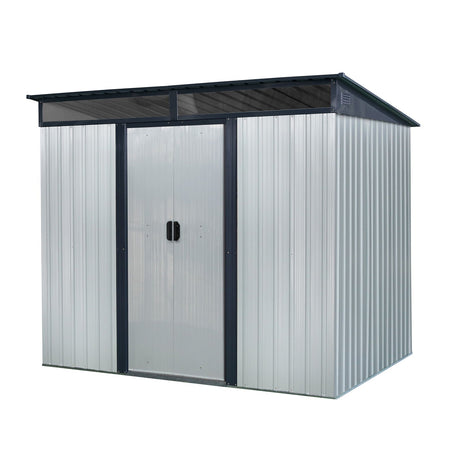 Outdoor Metal Storage Shed And Transparent Plate For Garden, Lawn HouseOfZazla