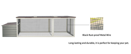Large Chicken Coop with 20.93 Sq Ft Run HouseOfZazla