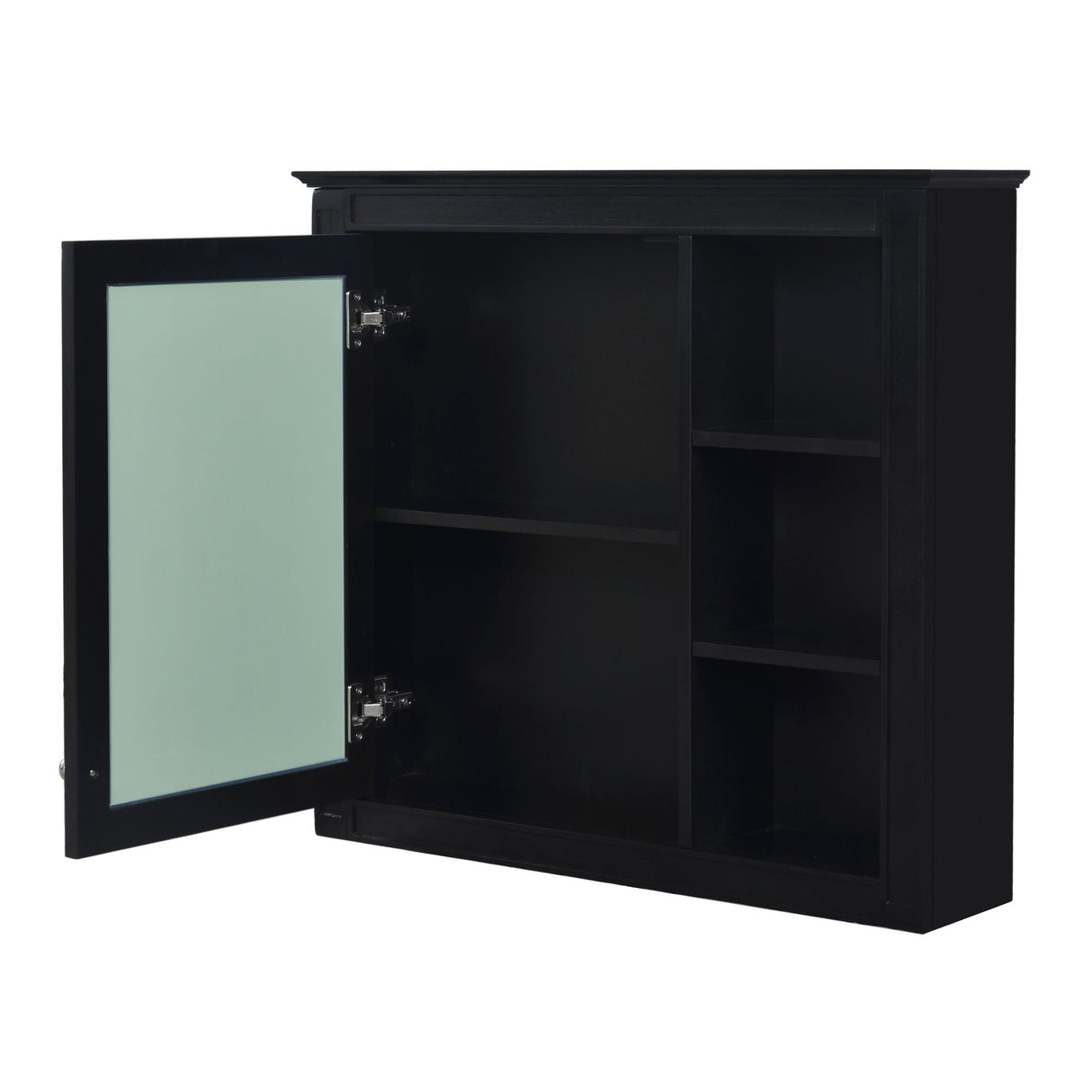Bathroom Vanity With Medicine Cabinet, Royal Mirror Cabinet, Modern Bathroom Storage Cabinet With 2 Soft Closing Doors And 4 Drawers