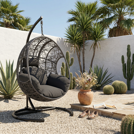 42 Extra Wide U-Base Hanging Egg Chair with Cushion HouseOfZazla