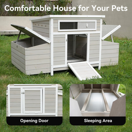 Large Wooden Chicken Coop Outdoor Hen House with Nesting Boxes HouseOfZazla