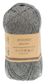 (3 Small Gorgeous Skeins) Alpaca Yarn Blend Umayo [657 Yards Total], #2 Fingering (Grey) AndeanSun