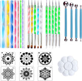 30 PCS Mandala Dotting Kit Mandala Dotting Tools and Stencils for Painting Rocks, Nail Dotting WoodArtSupply