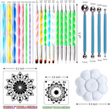 30 PCS Mandala Dotting Kit Mandala Dotting Tools and Stencils for Painting Rocks, Nail Dotting WoodArtSupply