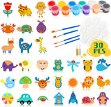 30 Wooden Magnet Painting Craft Kit, Paint Your Own Easter Art and Craft Supplies WoodArtSupply