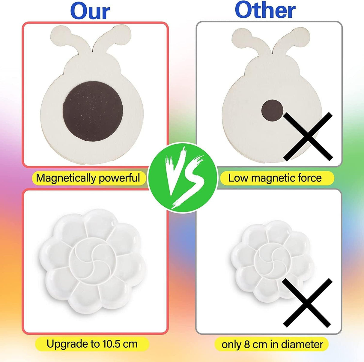 30 Wooden Magnet Painting Craft Kit, Paint Your Own Easter Art and Craft Supplies WoodArtSupply