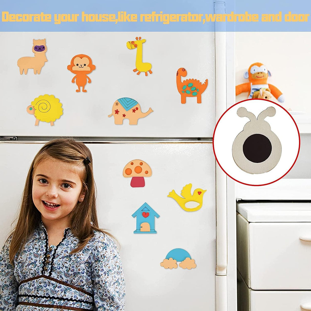 30 Wooden Magnet Painting Craft Kit, Paint Your Own Easter Art and Craft Supplies WoodArtSupply