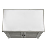 Potting Bench With Storage Cabinet And Metal Table Top For Outdoor