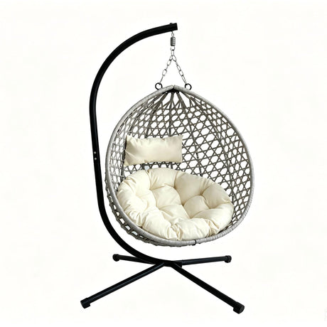 Foldable Hanging Egg Chair with Stand HouseOfZazla