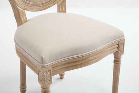 French Country Dining Chairs Set of 2 with Upholstered Round Back HouseOfZazla