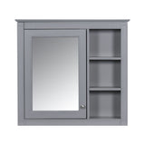 Bathroom Vanity With Medicine Cabinet, Royal Mirror Cabinet, Modern Bathroom Storage Cabinet With 2 Soft Closing Doors And 4 Drawers