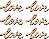 30Pcs Little Love Wood Crafts DIY Cutout Wooden Slices Unfinished Home Valentine Day Decoration, 2.17X1.26 In WoodArtSupply